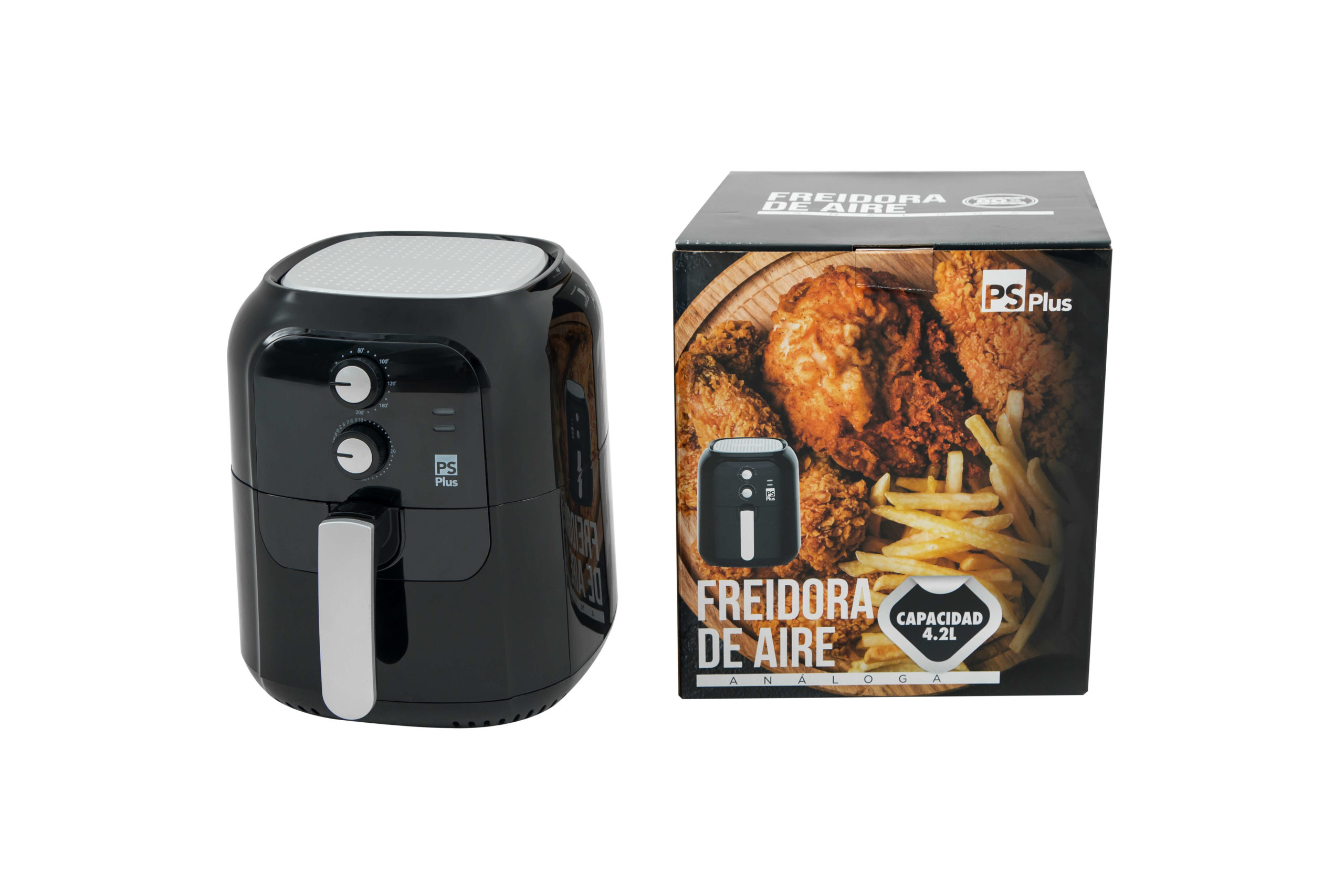 _G4A5353 Freidora de aire análoga 4.2 L de la línea de productos OnOff de Plus Solutions